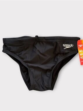 Speedo Men's Pride One Brief Black Rainbow Swim Briefs Size 28 NEW